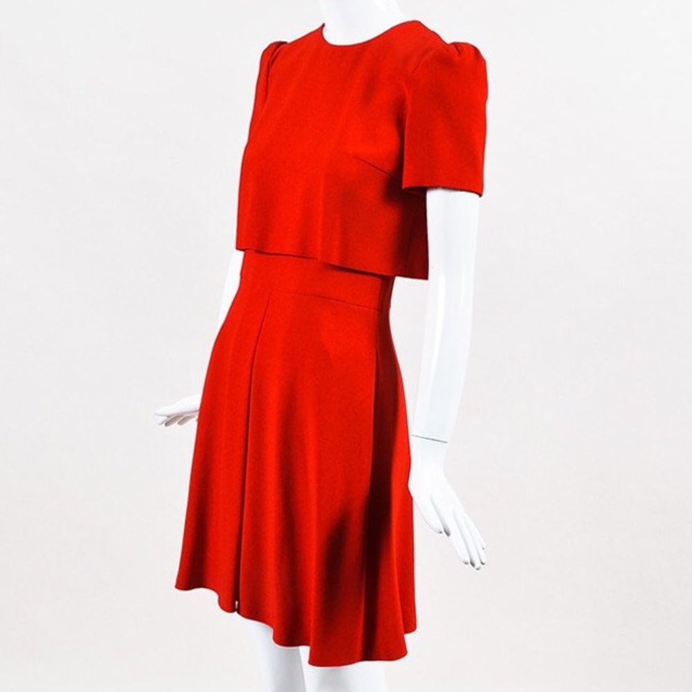 Alexander Mcqueen designer red dress